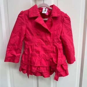 NWOT Taroo 2T Girls Pea Coat with Classic Collar and Flared Hem